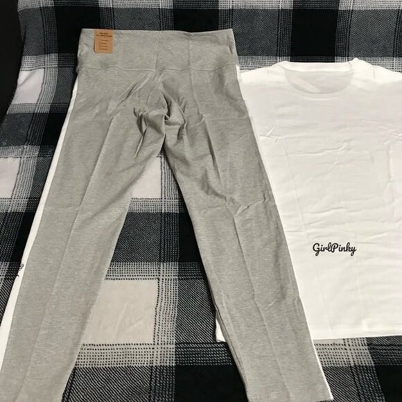 victoria secret PINK leggings OUTFIT WITH CAMPUS BLING TEE SIZE EXTRA LARGE - Picture 7 of 10